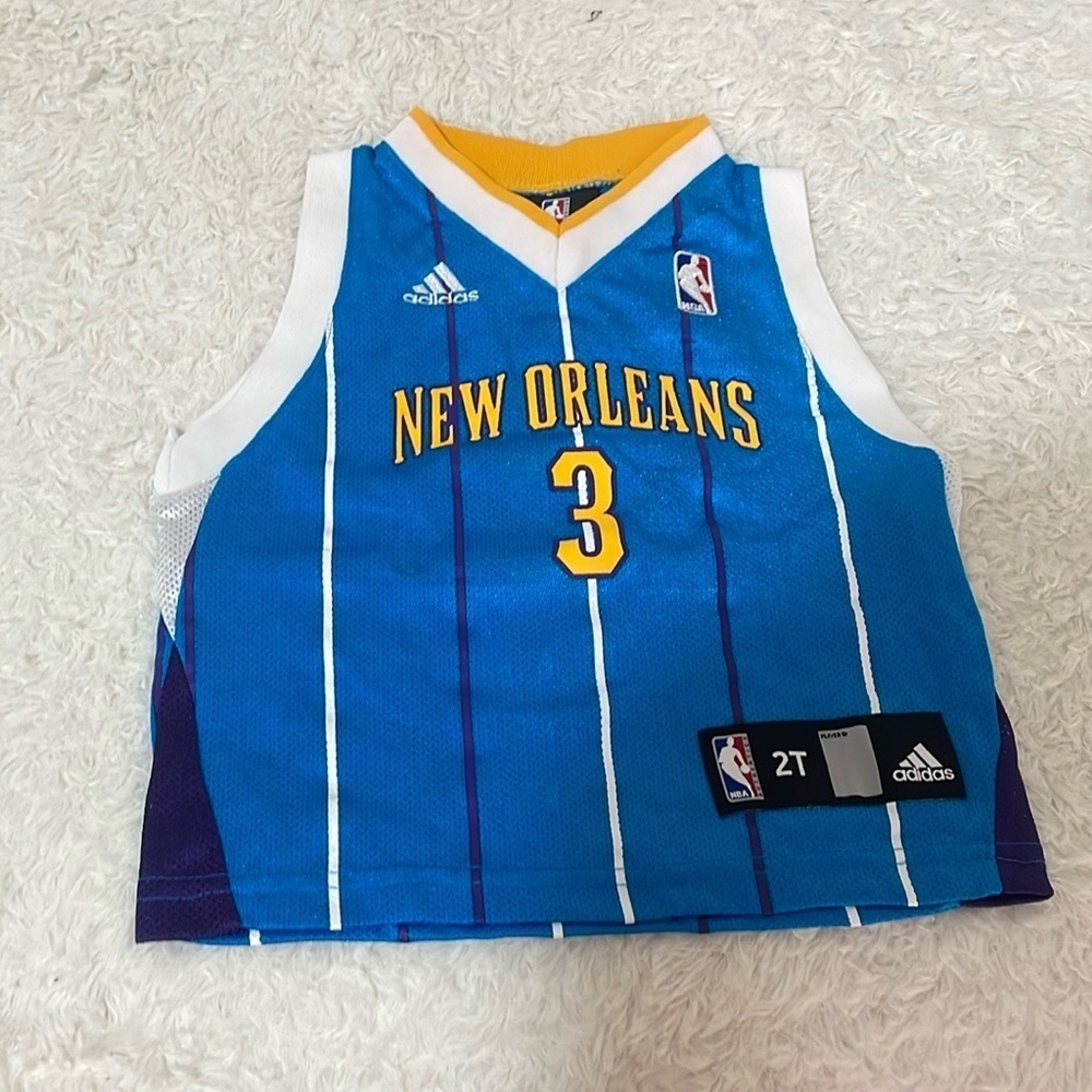 Adidas Blue and Yellow Basketball Jersey for babyβs